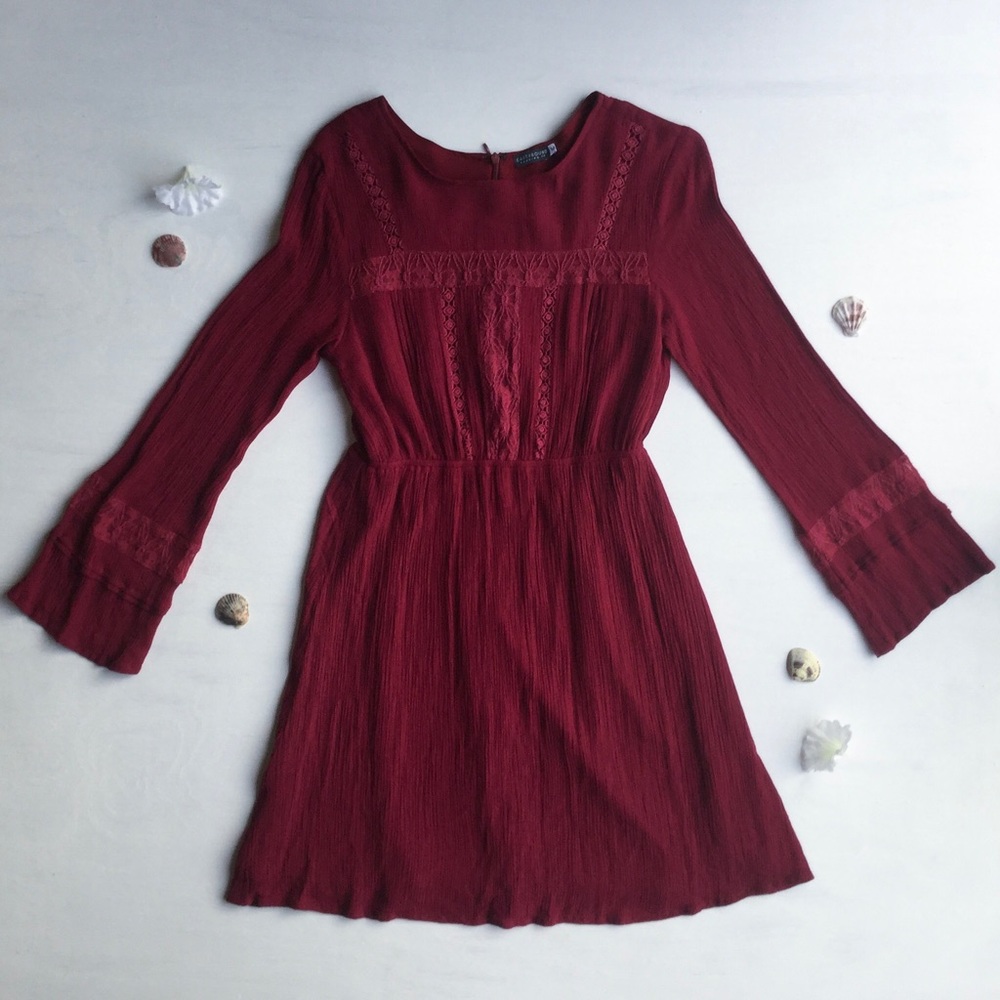 Earthbound - Auburn, Long Sleeved Dress